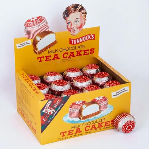 Tunnock's Real Milk Chocolate Tea-Cakes 36 x 24g, Perfect for the Gift, Full Box