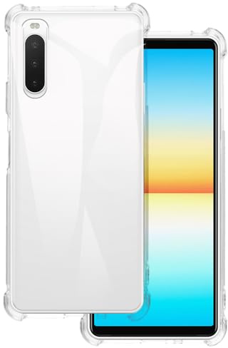 OAGELIM Hülle kompatibel mit Sony Xperia 10 IV Case Stoßfeste TPU Weiche Flexible Schützende Handyhülle mit Kratzfestigkeit und Militärischer Fallschutz (Transparent)