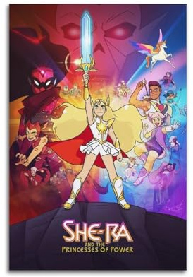YVUDBSDS Póster de anime She-Ra y las princesas del poder, póster decorativo para pared e impresión artística moderna para dormitorio familiar, 12 x 18 pulgadas (30 x 45 cm)