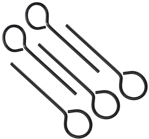 PATIKIL 5/64 Inch Hex Key, 5 Pcs Hex Dogging Key Round Standard Hexagon Wrench Door Keychain for Push Bar Exit Device, Black