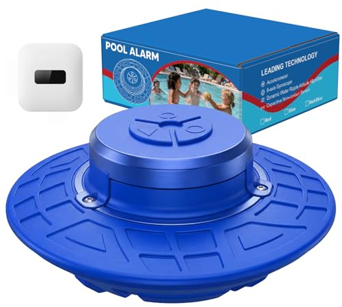 Allarme per piscina, allarme di sicurezza galleggiante per piscine interrate e fuori terra, sirena da 110 dB impermeabile IP68, rilevamento intelligente delle onde previene falsi allarmi, portata