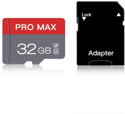 32GB Micro SD Card with Adapter High Speed Memory Card C10 A1 Memory TF Card for Camera/Dash Cam/Smartphone/Tablet/Drone