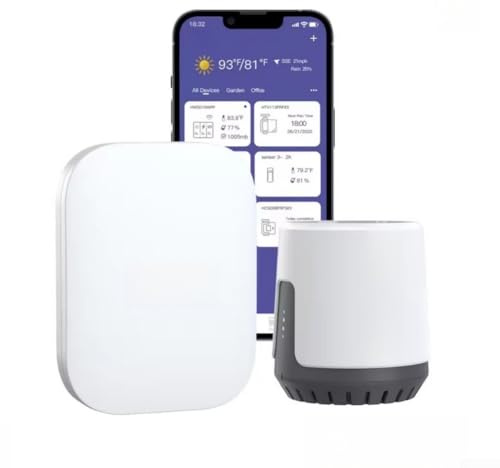 Pluviometro digitale wireless, sensore di pioggia intelligente, per sistemi Rainpoint, stazione meteo WiFi all'aperto con app HomGar monitoraggio remoto, design a prova di gelo, monitor intelligente