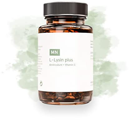 L-Lysin plus | Premium Lysin Kapseln | Mit Vitamin C und essentiellen Aminosäuren | 100% Vegan | Pflanzliche Fermentation | 60 Kapseln
