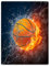 YISUMEI Decke 125x200 cm Kuscheldecken Sanft Flanell Weich Fleecedecke BettüberwurfSport-Serie Basketball Feuer Blitz