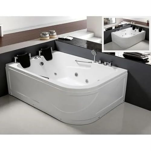 Bagno Italia Vasca idromassaggio con riscaldatore 170x120 2 posti versione destra o sinistra multifunzione I