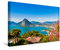 Premium Textil-Leinwand 45 x 30 cm Quer-Format Lugano am Luganer See im Tessin | Wandbild, HD-Bild auf Keilrahmen, Fertigbild auf hochwertigem Vlies, Leinwanddruck von Werner Dieterich
