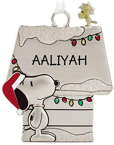 Hallmark Aaliyah Peanuts Snoopy und Woodstock Charmers Weihnachtsdekoration aus Metall