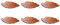 6 PCs petites feuilles porte en bois reste cuillère fourchette stand mignon Design rack pour maison hôtel (marron)