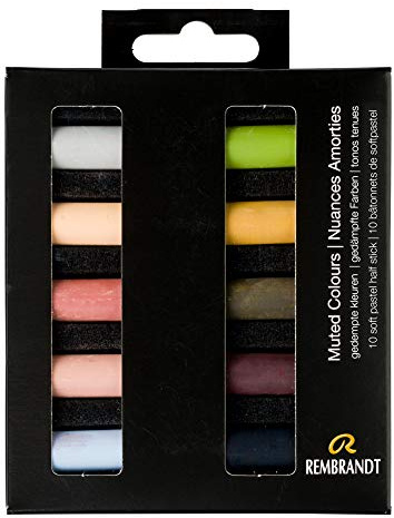 Rembrandt Soft Pastels 10pc Half Stick Muted Colors (31821005)