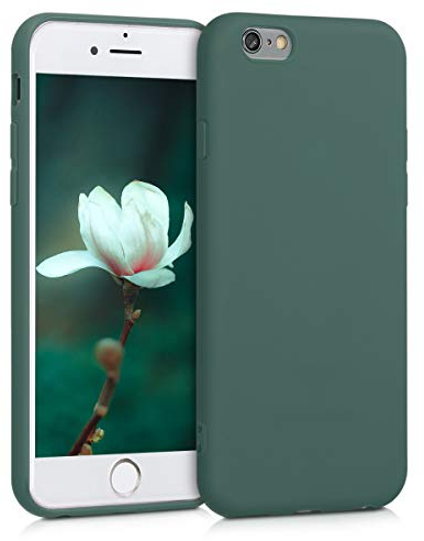 kwmobile Case Compatible with Apple iPhone 6 / 6S Case - Soft Slim Protective TPU Silicone Cover - Blue Green