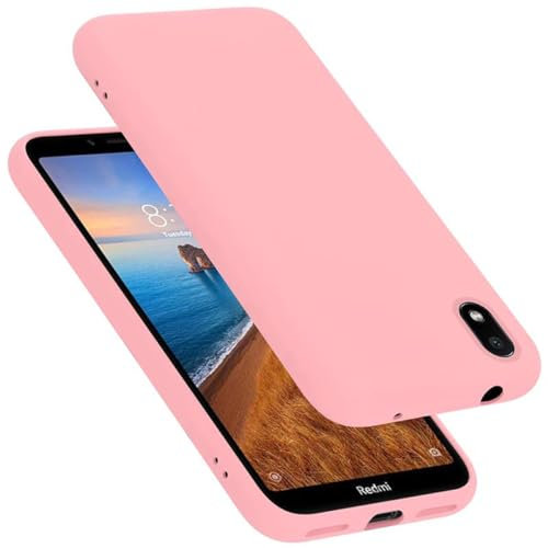 cadorabo Coque Compatible avec Xiaomi RedMi 7A, Étui Housse en Silicone- Coque pour RedMi 7A- Protection Antichoc, Anti-Empreintes- TPU Housse de Protection - Mat Liquid Pink