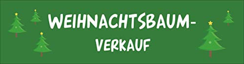 Melis-Folienwerkstatt Banner Weihnachtsbaum Tannenbaum Weihnachts-Baum – 300x80cm – P00006-001