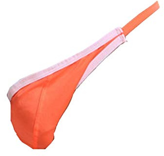 S Forever Men's Underwear Sexy One Side Jockstrap Thongs G-String Jockstrap Briefs Bikini (Yellow)