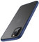 TENDLIN Compatible with iPhone 11 Pro Case Translucent Matte Hard Back with Soft Silicone Bumper Comfortable Case (Blue)