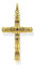Thomas Sabo Kreuz-Anhänger mit Zirkonia aus 925er Sterling-Silber mit 750er Gelbgold Vergoldung, Höhe: 54mm, PE909-414-39