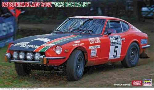 Hasegawa 620555-1/24 Datsun Fairlady 240Z, 1973 RAC Rally - Maßstab 1:24