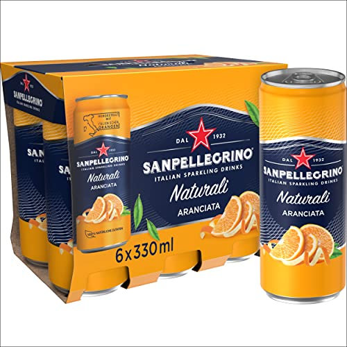 San Pellegrino Refresco Naturali Naranja, 6 Latas de 33cl