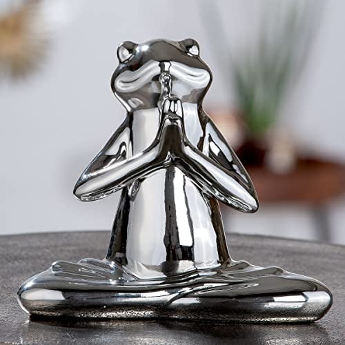 Gilde Keramik Yoga-Frosch Henry VE 3 Dekorative Figuren, Mehrfarbig, einzigartig