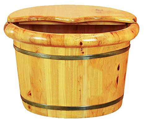 TAOZUYING Pediküre-Becken Massivholz Komfortables und natürliches Fußbad Fußpflege-Pediküre-Massage Naturschaum-Fußbad Marriage