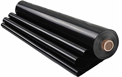 HDPE Teichfolie Wasserdicht 2x4m 2.5x6m 4x5m 6x8m 8x12m 10x12m 0.12mm Stärke Teichfolien Für Fischteiche, Wassereigenschaften, Reißfest Gartenteichfolie Dichtungsfolie Teichplane Schwarz (Size : 3x15