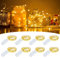 SCNNC Mini Guirlande Lumineuse à Pile 20 LED 2M, Blanc Chaud Guirlande Lumineuse Deco, LED Petite Guirlande Lumineuse avec Piles pour Interieur Exterieur Fête Noël Mariage Boîte Cadeau, Lot de 8