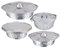 Pots jetables 4 pièces, casseroles jetables, casseroles jetables en aluminium avec couvercles, casseroles en aluminium de 1,1/2,1/3,1/3,8 L avec couvercles, casseroles en aluminium résistantes à