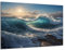 DARO Design - Wand-Bild 6mm HDF 84x56 cm Wellen Strand - Wand-Deko Bilder Wohnzimmer