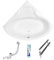 ECOLAM Baignoire d'angle acrylique Bala 130x130cm | pieds siphon silicone | Belle forme | acrylique blanc | baignoire de coin