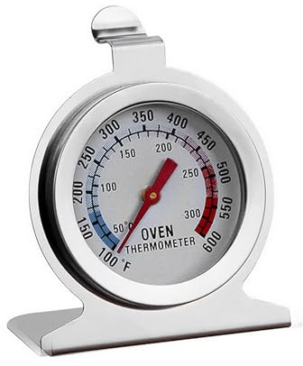 Termometro de Horno, Acero Inoxidable Termómetro para Horno de Cocina, 300 ℃/ 600 ℉ Termometro para Horno Leña, Barbacoa, Cocinar, Hornear