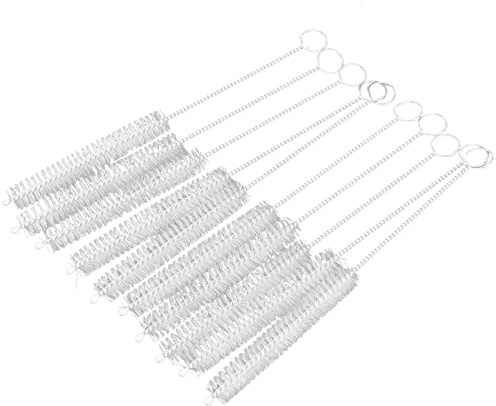 iFutniew Chemie-Reagenzglas-Flasche, Nylon, 10 mm Durchmesser, Weiß, 10 Stück