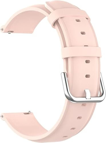 20 mm Bracelets Compatible with Fossil Gen 6 Wellness Bracelet Leather Replacement Bracelet Leather Strap Wrist Band Accessory for Fossil Gen 6 Wellness Smartwatch