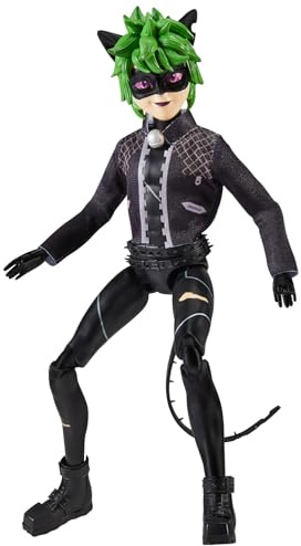 Miraculous Ladybug Cat Noir Toys | Modische Puppe Klaue beweglich – 26 cm Puppe Zubehör | Superheld Teenager Figur | Bandai Puppen-Serie