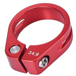 Partuto 34.9mm Aluminium Alloy Bike Seat Post Clamp Seat Post Adapter Red Replacement