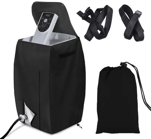 Kocusu Housse de pompe de chauffage spa 420D Oxford, housse de pompe à pour pompe Lay Z Spa, housse de protection étanche, étanche à la poussière avec 2 sangles, 43 x 38 x 54 cm