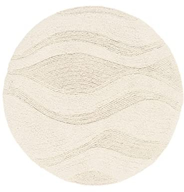 RugVista Breeze Teppich - Weiß Teppich Ø 150 Moderner, Rund Teppich