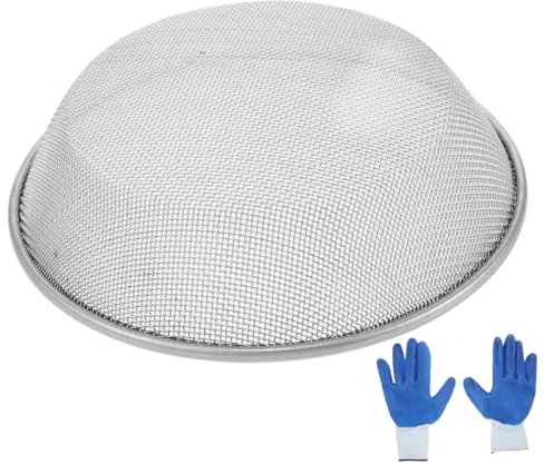 Supvox Garten und Kompostsieb aus Edelstahl und Gummi 30cm für 5-gallonen Eimer Robust und Leicht zu Verwenden im Garten
