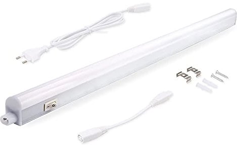 da LIGHT Led Unterbauleuchte Küche 8W 42,5cm 850lm 4000k Neutralweiß Unterbau Lichtleiste Küchenlampe Schrankbeleuchtung Superhell Weiß für Küche Schrank Erweiterbar durch Stecksystem