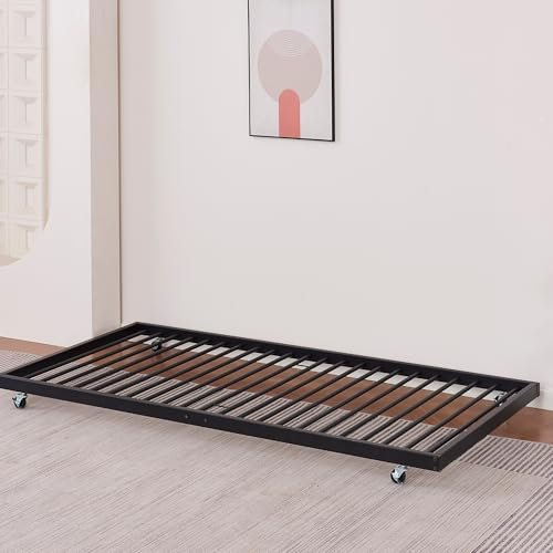 Reinforced Beds, WALTON TRUNDLE BED, 90x185cm, Black, Trundle with Castors, Rolls Underneath all Reinforced Beds Products with Ease, Exclusive