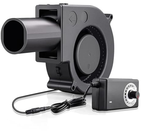 EpheyFIF Turbo Blower Fan with Long Power Adapter Turbo Blower Cooling Fan for Cooling and Ventilation, Cooling Centrifugal Air Blower Fan for BBQ Inflatables Fireplace