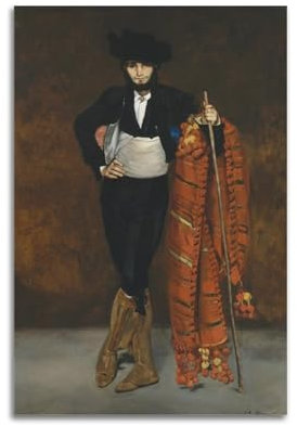 Édouard Manet Kunstwerk (Junger Mann verkleidet als Majo, 1863), dekoratives Poster, Leinwand, Wandkunst, Bilddrucke, hängende Foto-Idee, Dekoration, Wohnkunst, 50 x 75 cm