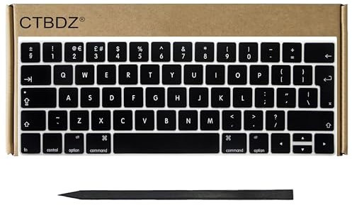 CTBDZ Juego de teclas de teclado de repuesto para MacBook Pro Retina 33.0 cm 38.1 cm A1706 A1707 (diseño del Reino Unido)