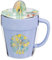 BargainsMania Peter Rabbit Flower Pot Mug with Tea Bag & Spoon Gift Set - Gift Set Includes Mug in The Shape of A Flower Pot with Peter Rabbit Print, As Well As A Tea Bag and A Spoon