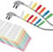 720PCS Cable Labels Tags,12 Colors Waterproof Cord Labels Wire Labels for Cable Management, Color Wire Markers Can Write On, Self Adhesive Charger Labels Printable for Laser Printer and Handwriting