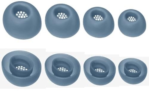 4 Pairs Replacement Ear Tips for JBL Live Buds 3/Live Beam 3 Earbuds Tips Silicone Eartips Earbuds Headphones Cover Silicone Earcups Ear Caps Bluetooth Headset Accessories (Blue)