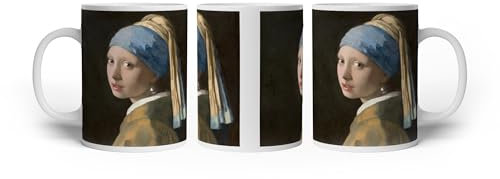 deyoli Taza con diseño de Gustav Klimt (300 ml), color blanco