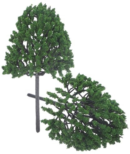 UPKOCH 2stücke Miniatur Landschafts Eisenbahnbäume Harz Baummodell Für Sandtisch Dekoration DIY Modellbau