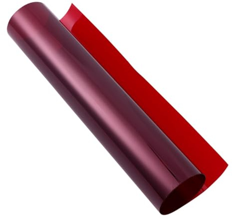 Roter Pet Farbwechselfilm für LED Licht und Fotoblitz, 1 Blatt | Lichtfolie, Farbgel für Lichtkorrektur und Hintergrundverbesserung, Bühne Sowie Fotografie