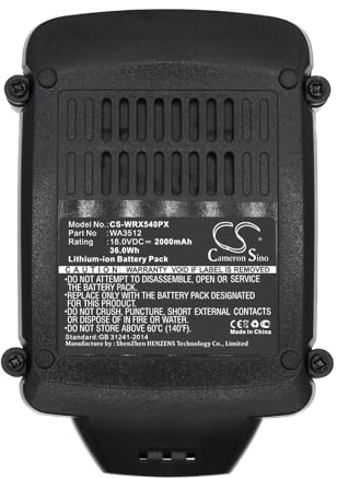 TCTK Akku 2000mAh Kompatibel mit [DeltaFox] Grizzly 2020, Grizzly 2040, 80001146, 80001147, für [AL-KO] Rasentrimmer GTLi, Trimmer GTLi 18V Comfort, für [Rockwell] RD2865, RD2871, RD2872, RD2873, R
