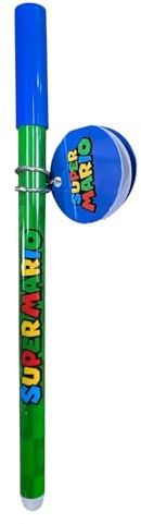 Franco Cosimo Panini Super Mario Penna Cancellabile, Blu, con Decorazione a Sfera